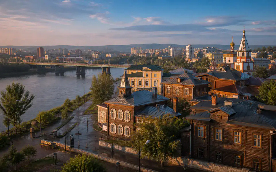 Панорама города Иркутск
